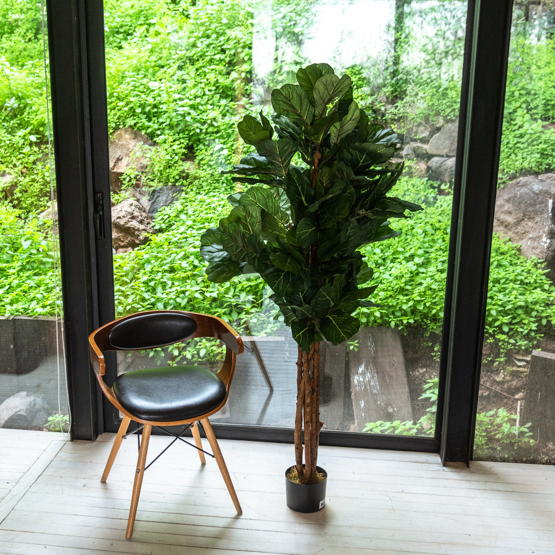 Ficus Lyrata artificial de 150 cm con follaje de seda