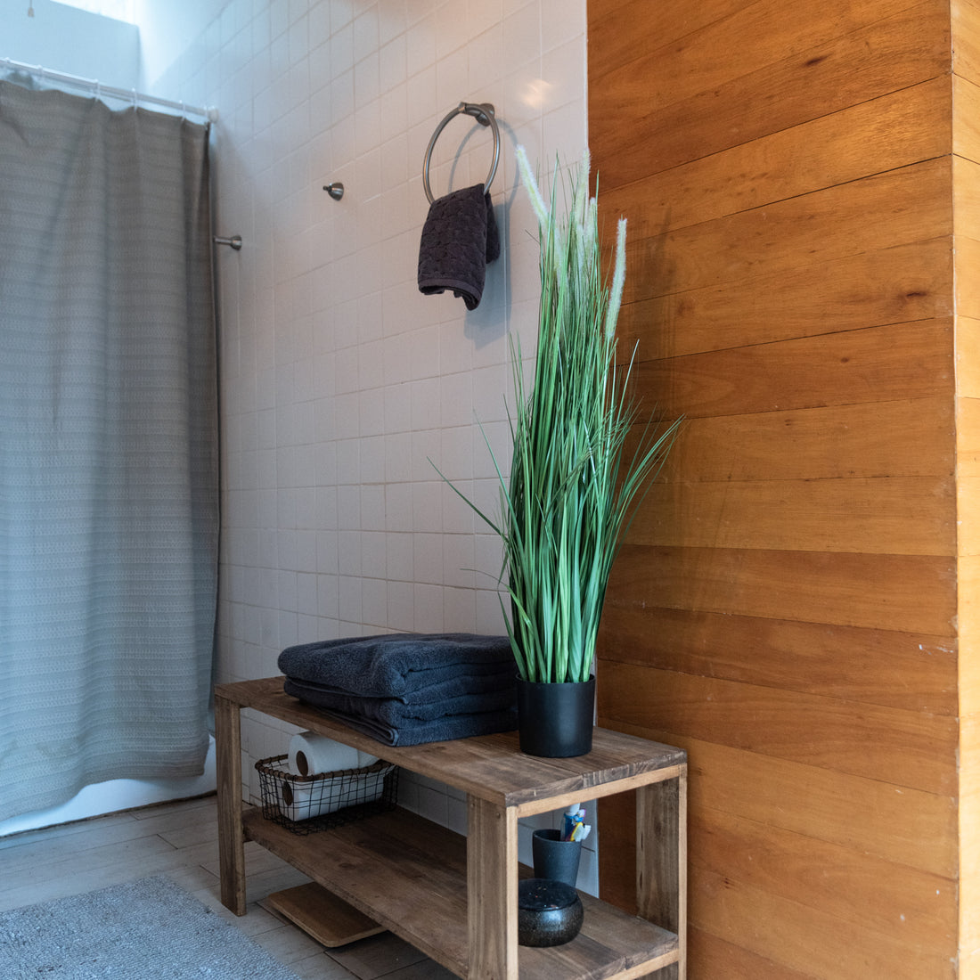 Grass artificial cuerdas de lino blanco de 90 cm