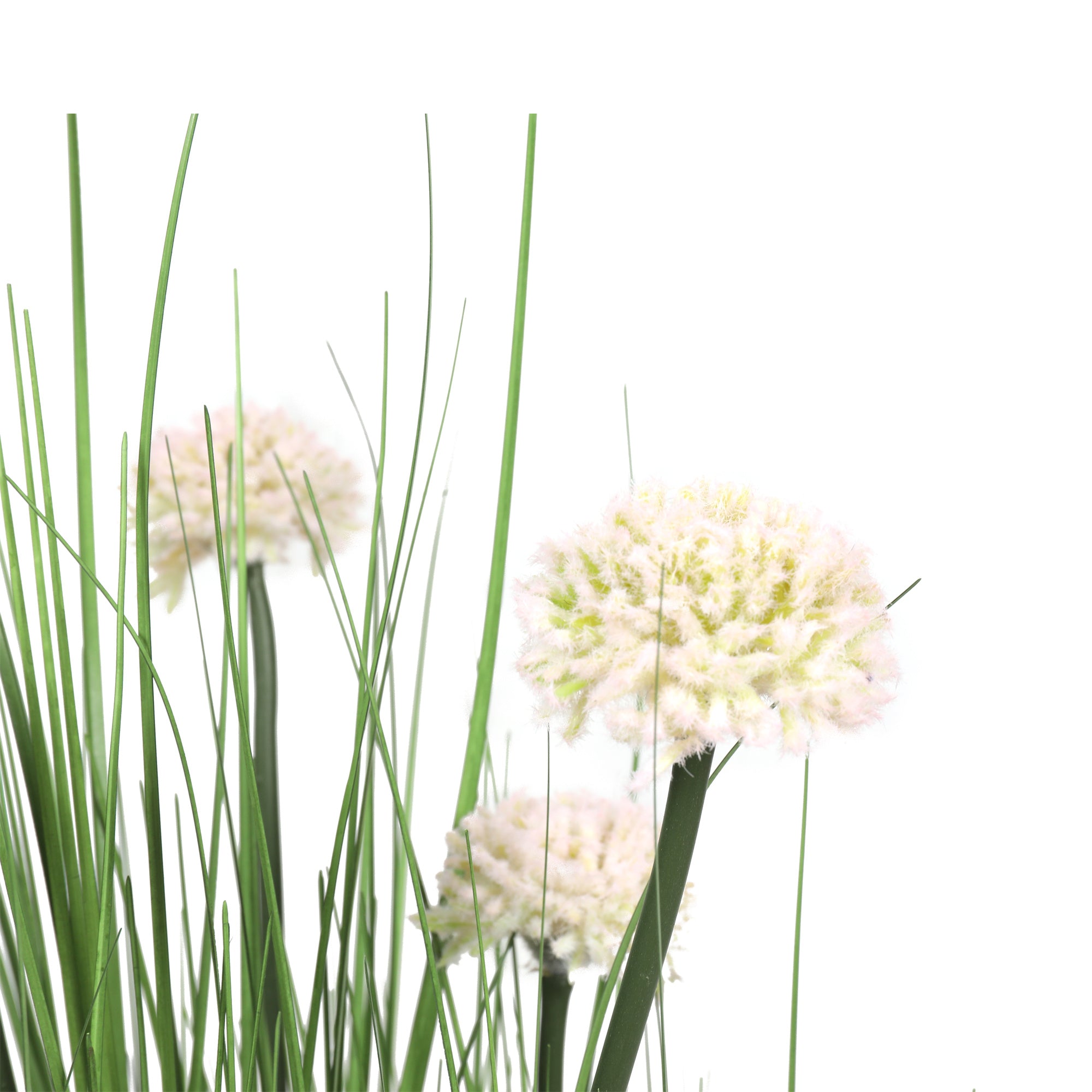 Grass con flores rosaseas artificial de 90 cm