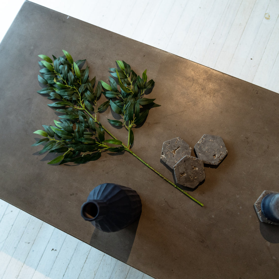 Ficus Verde, Rama decorativa artificial de 65 cm