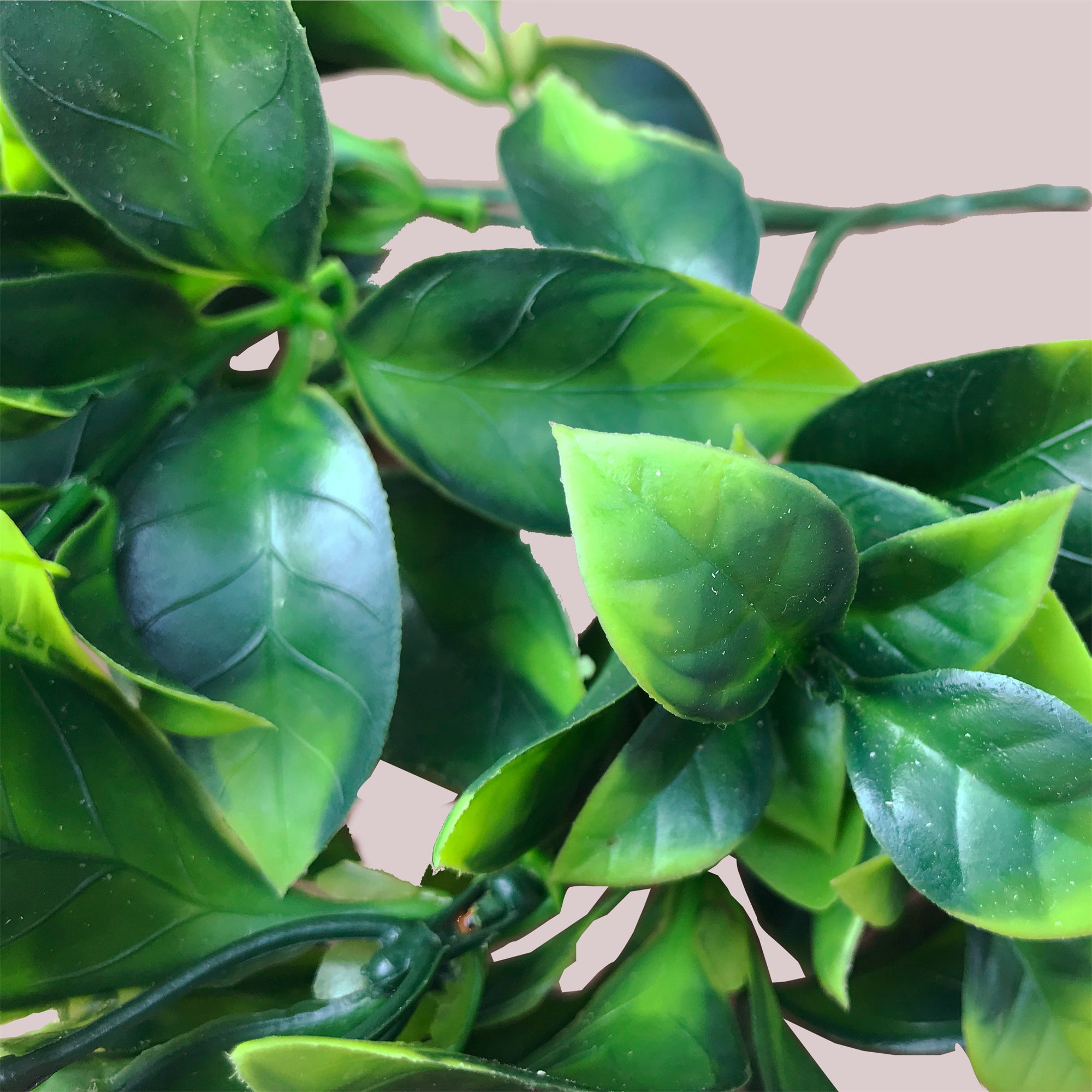 Gardenia blanca, rama decorativa artificial de 30 cm con protección UV
