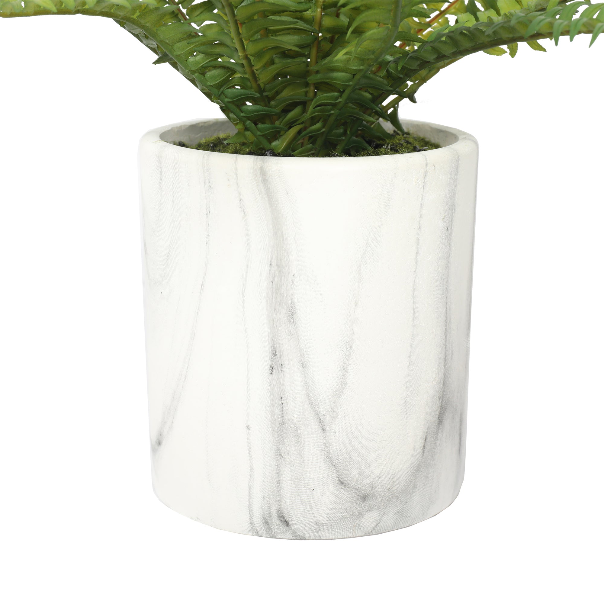 Helecho silvestre artificial de 34 cm, con macetero