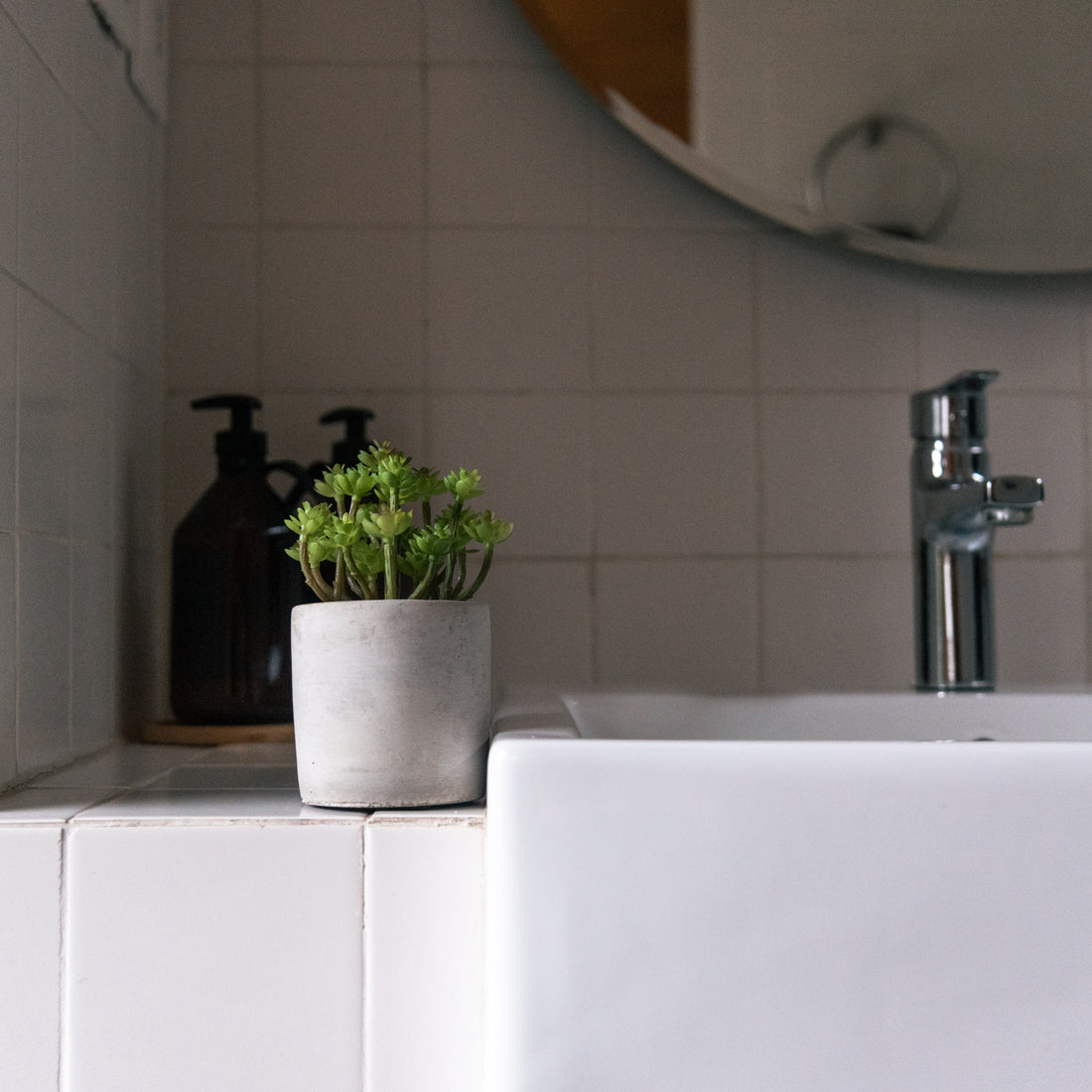 Suculentas artificiales 15 cm con macetero