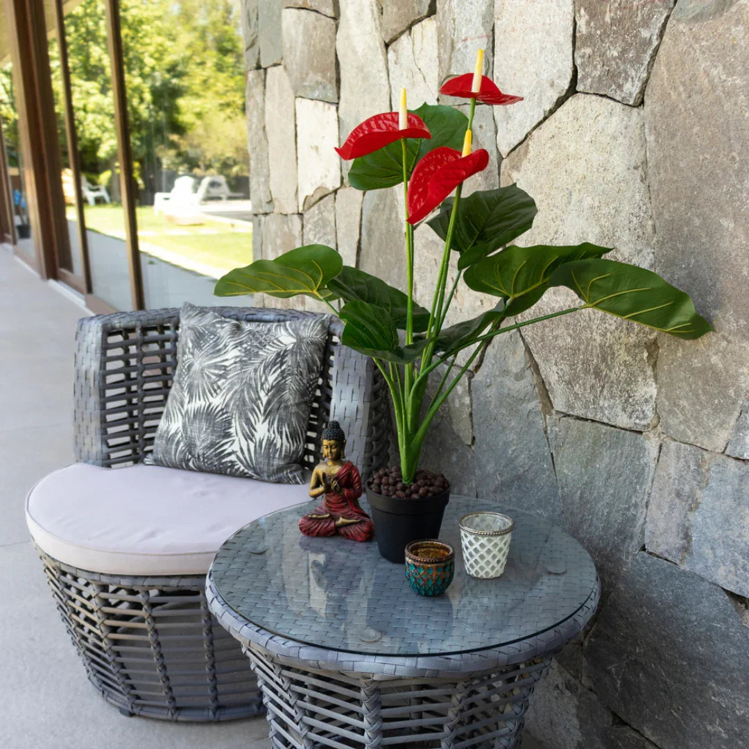 Anthurium rojo artificial de 60 cm