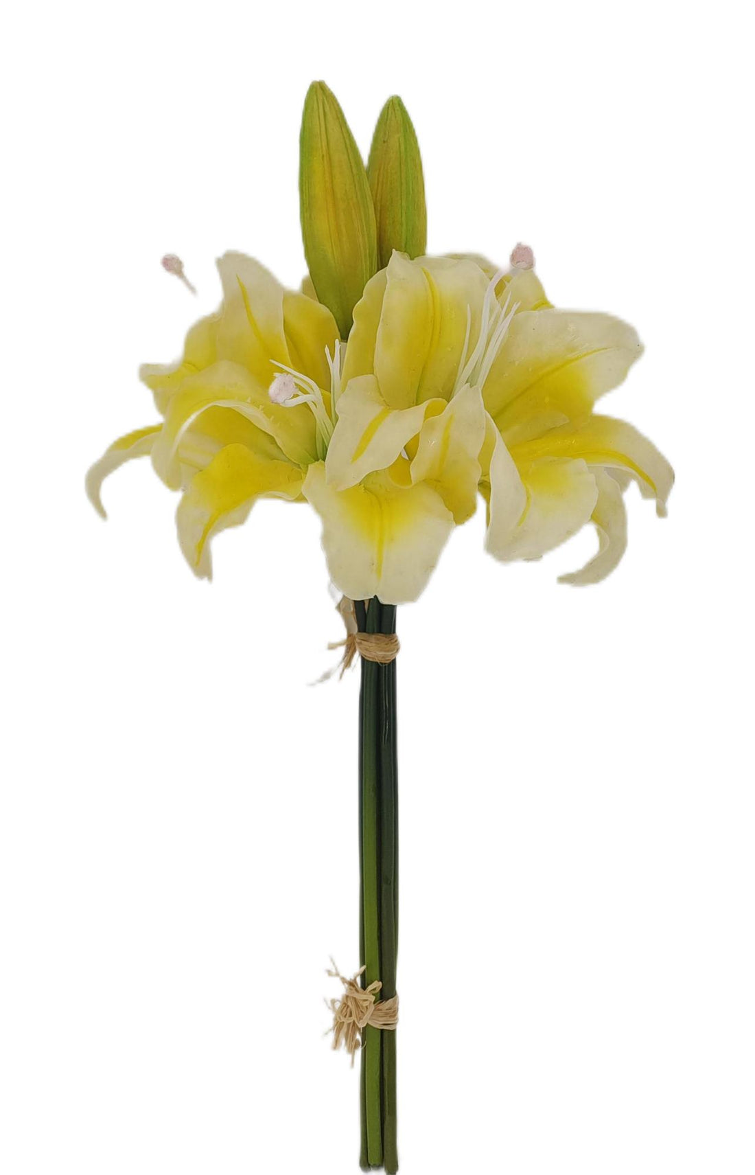 Ramo de Lilyum amarillos artificiales de 43 cm