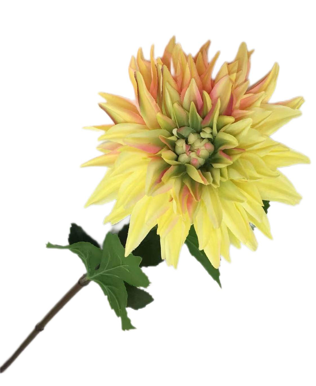 Flor de Crisantemo artificial color amarillo de 74 cm