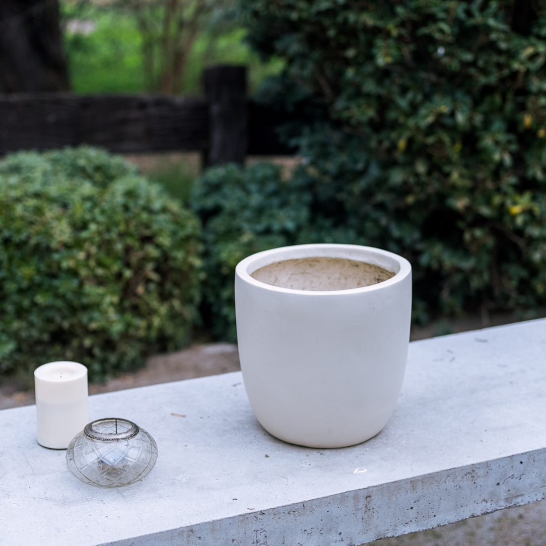 Macetero ovalado S Color crema