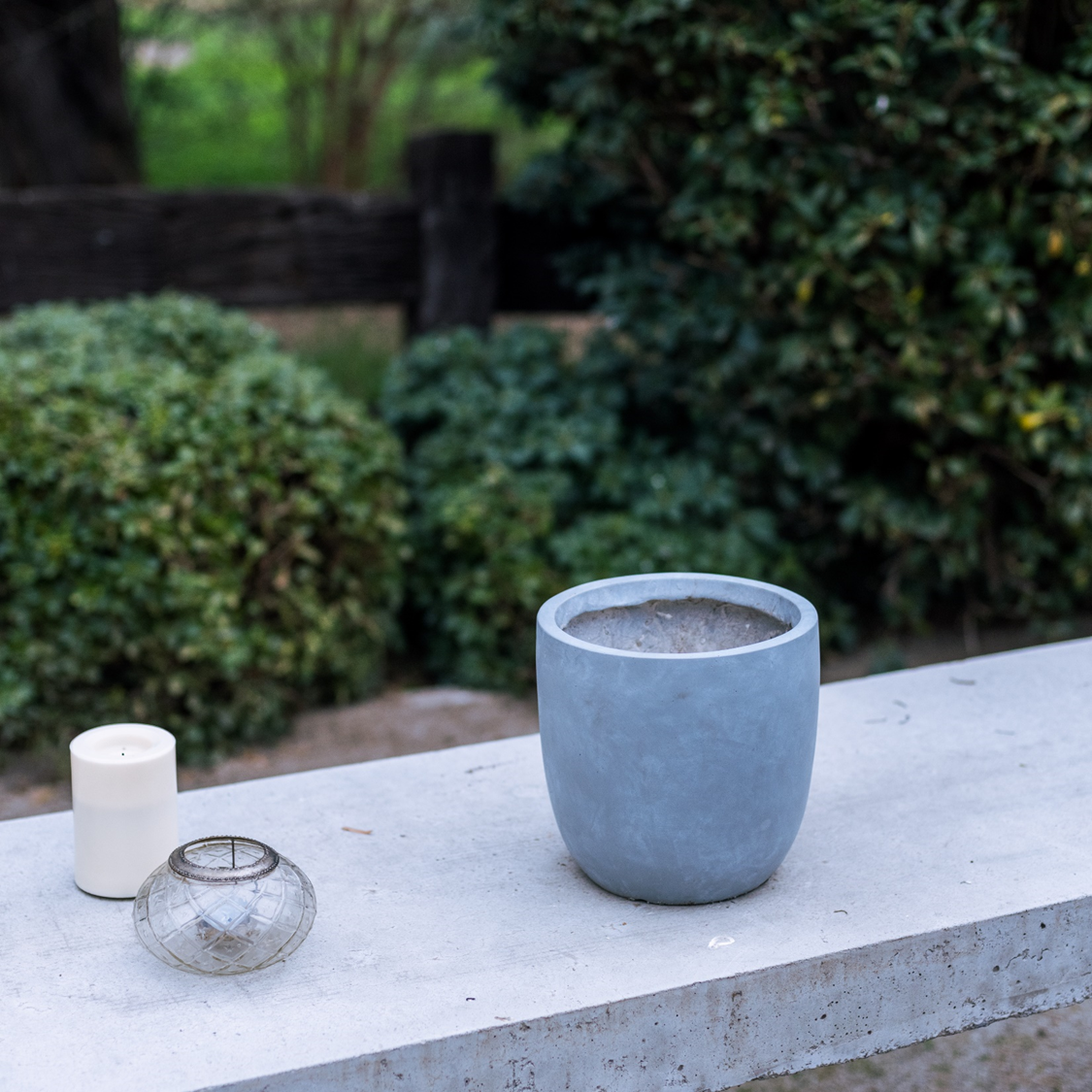 Macetero ovalado XS Color Gris