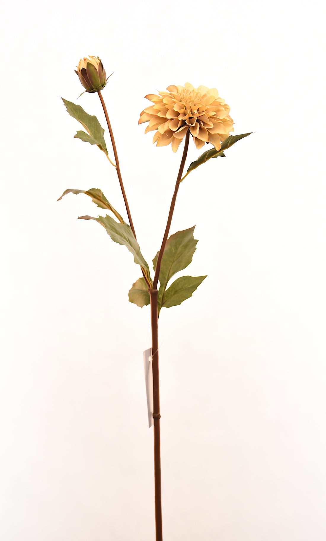 Flor de Dalia artificial color crema de 68 cm