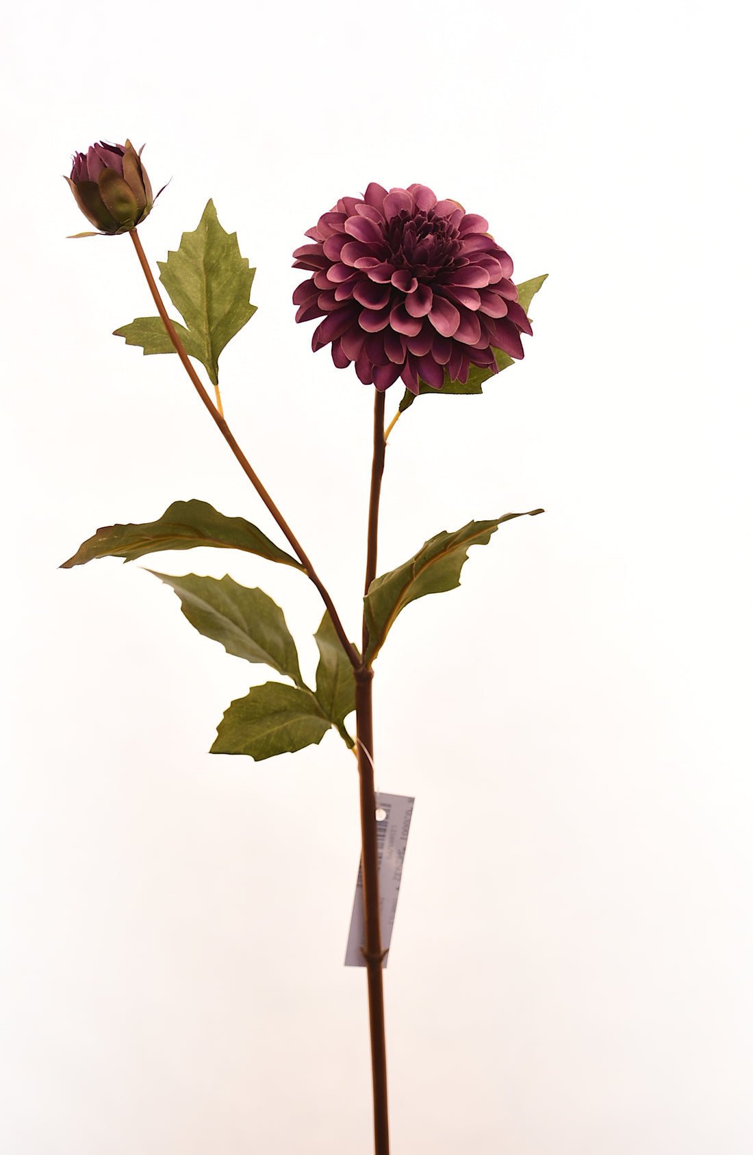 Flor de Dalia artificial color fucsia de 68 cm