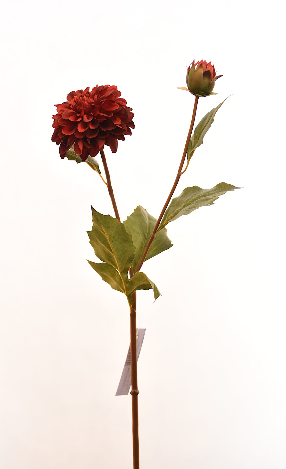 Flor de Dalia artificial color roja de 68 cm