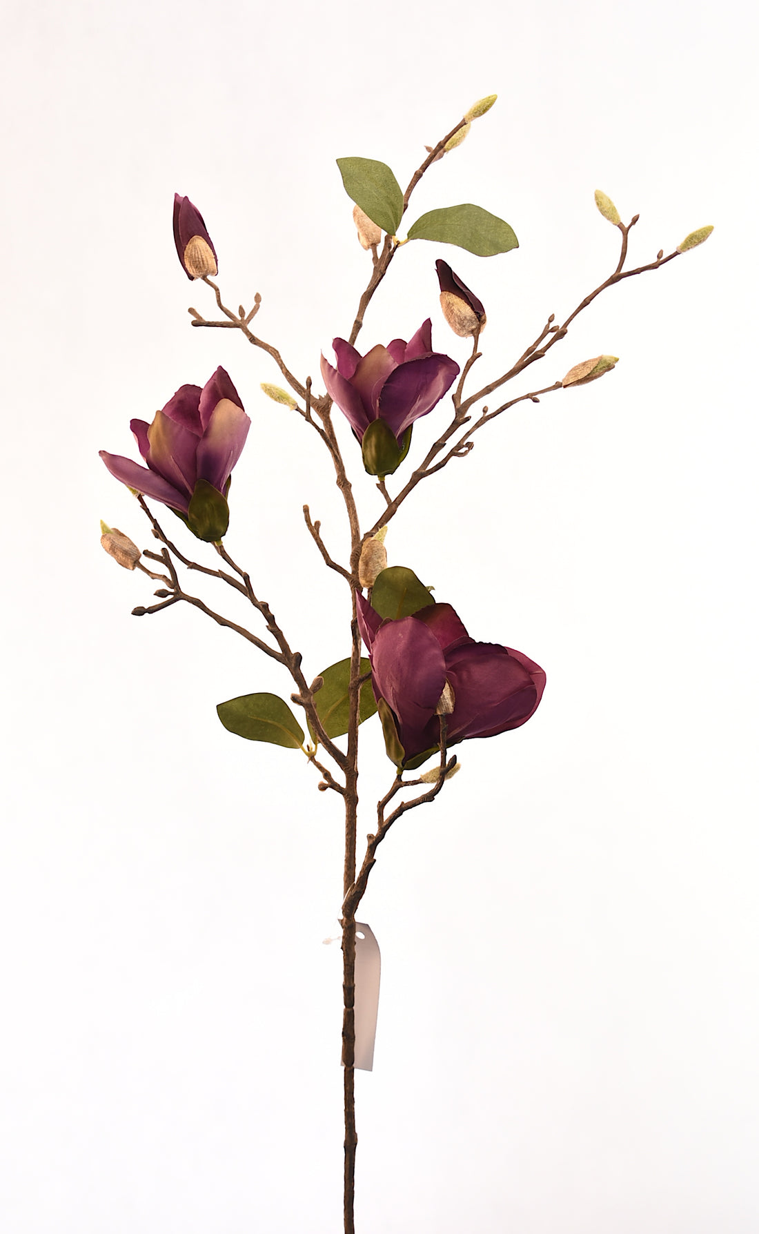 Magnolio Artificial en Flor morado, rama decorativa de 87cm