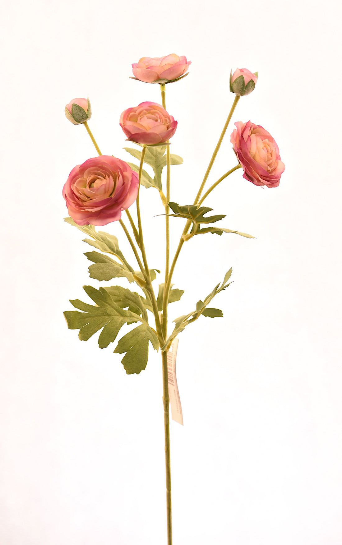 Ramo de ranúnculos rosados artificiales de 66 cm