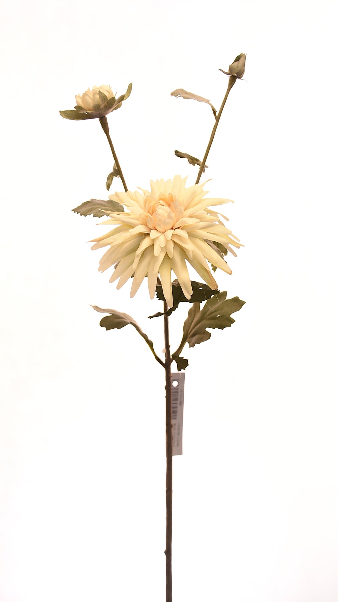 Flor de Crisantemo artificial color blanco de 50 cm