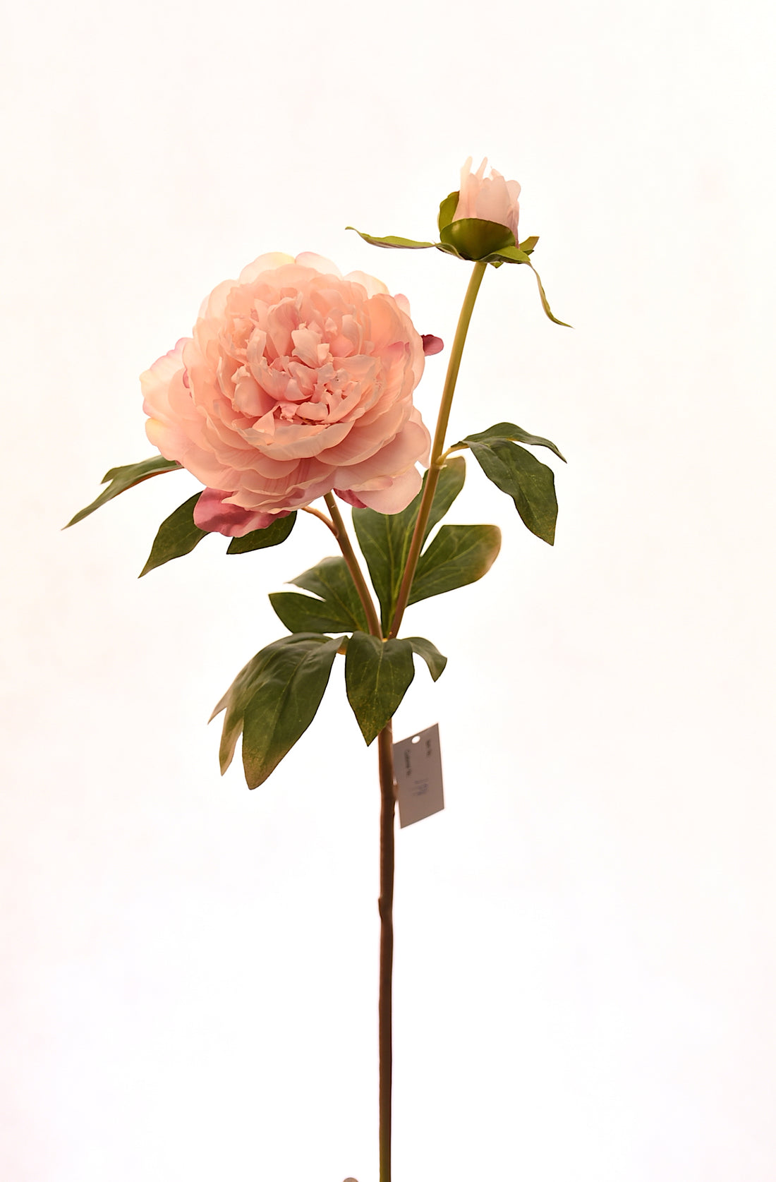 Flor de Peonía artificial color rosado claro de 57 cm