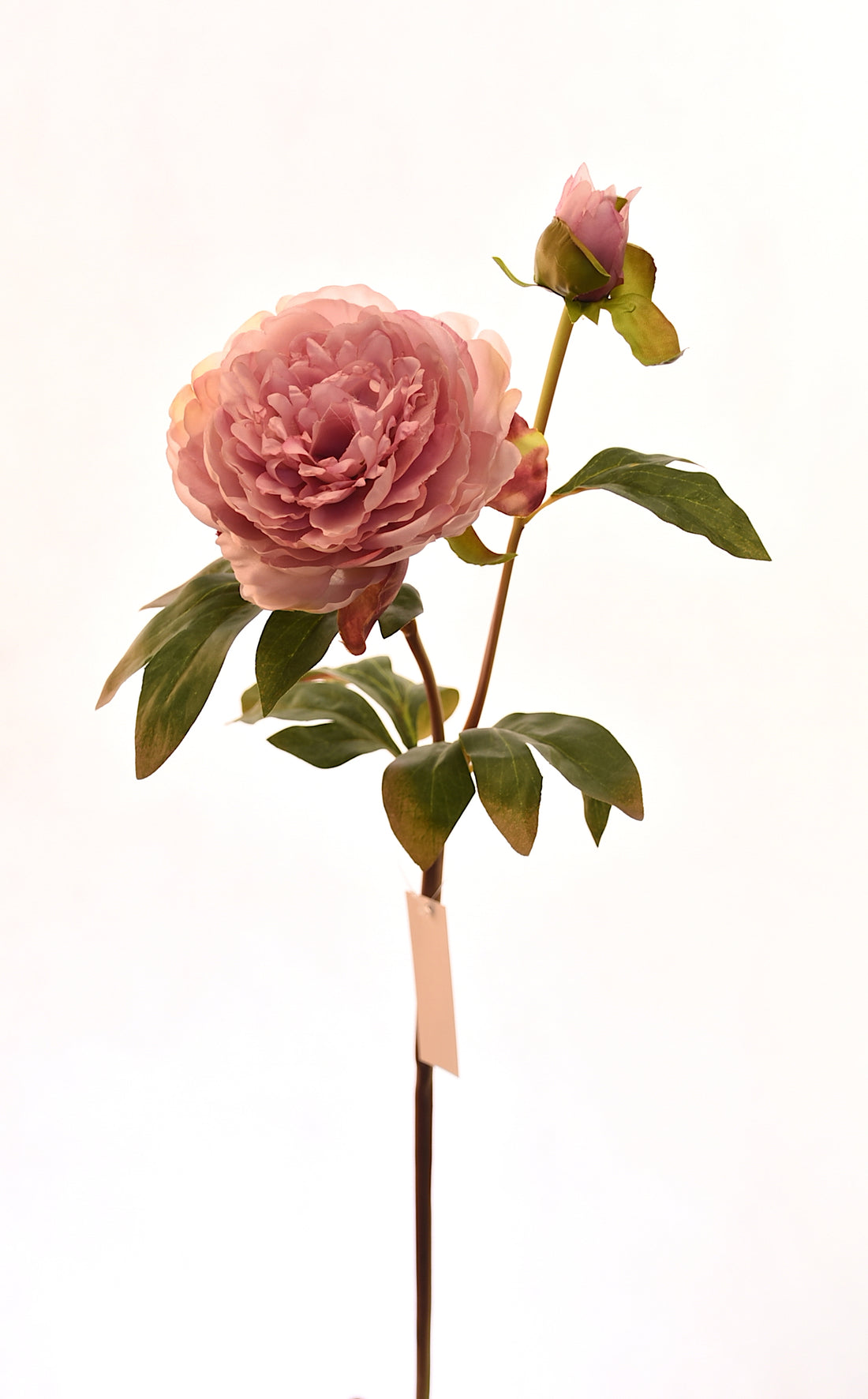 Flor de Peonía artificial color rosado oscuro de 57 cm