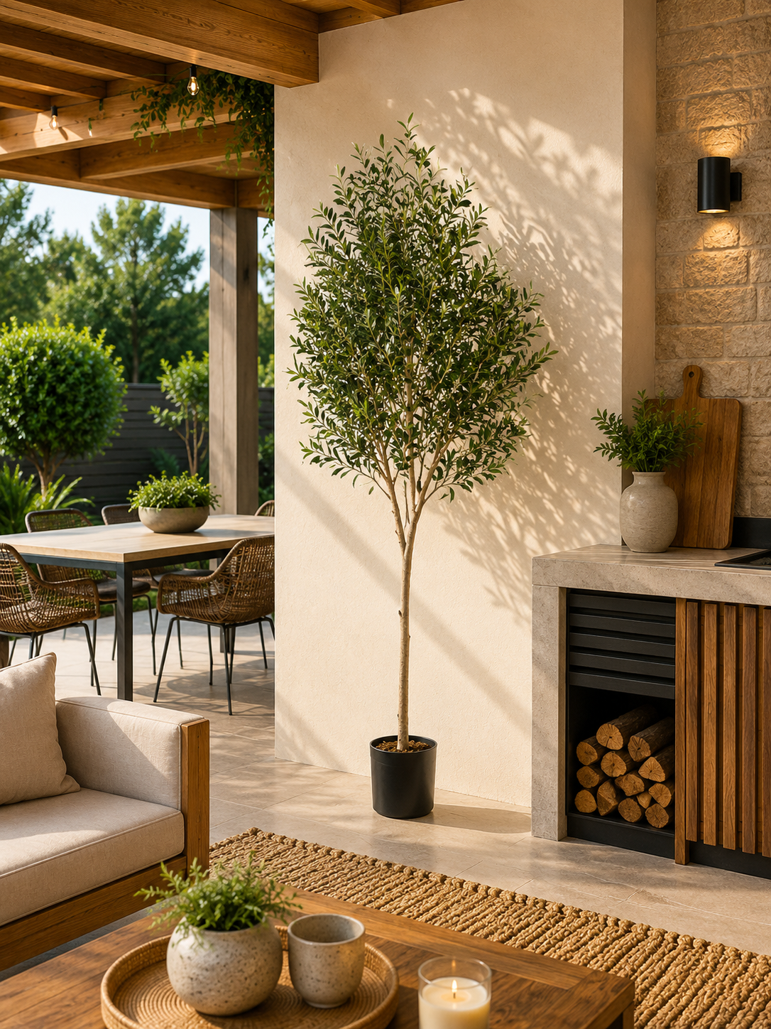 Olivo premium 180 cm con prtotección UV, 1836 hojas