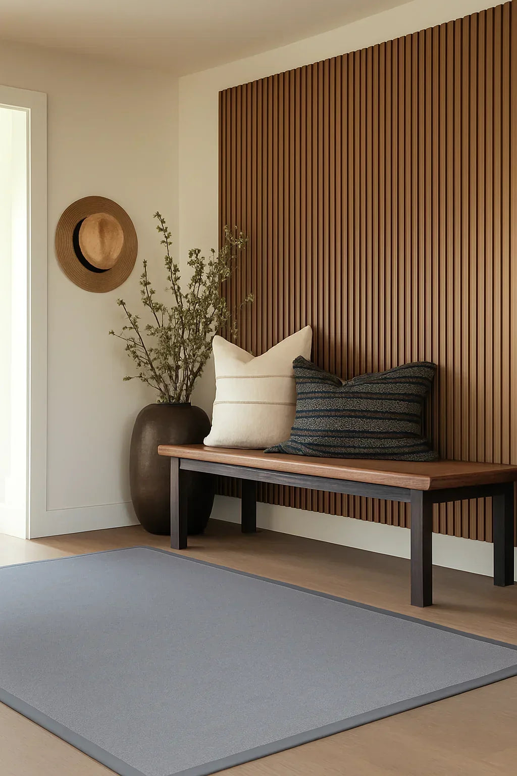 Alfombra Zaire de Borde Gris