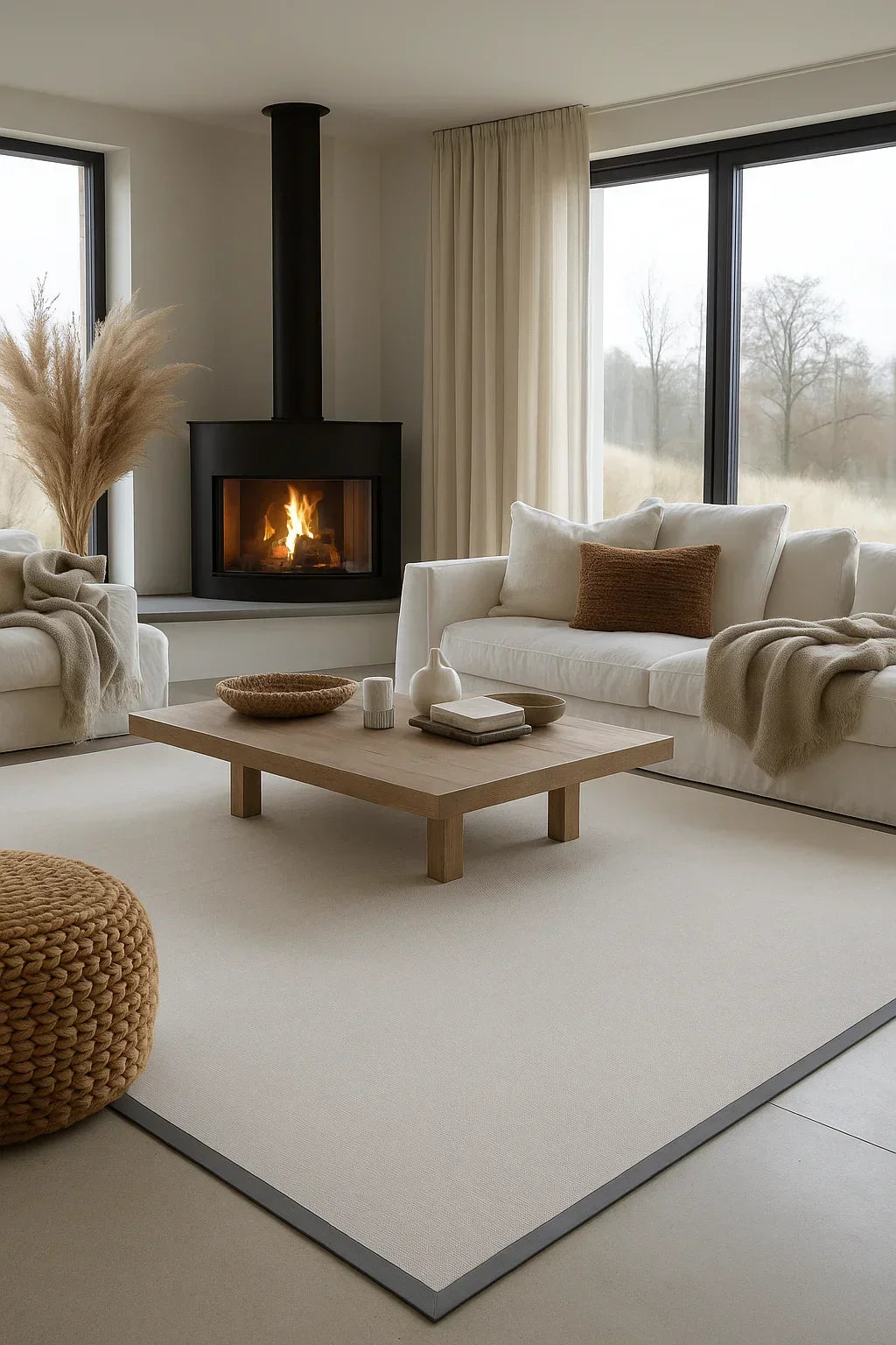 Alfombra Aura de Borde Gris