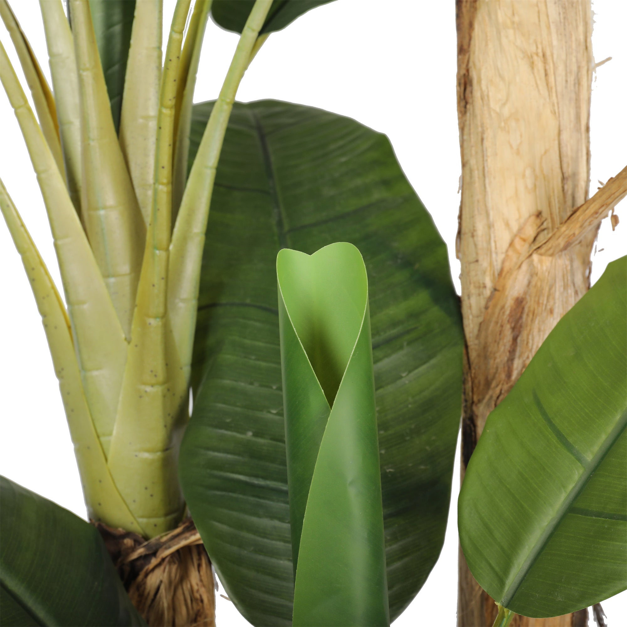 Banano Artificial De 280 Cm. 3 Tallos Y 36 Hojas.