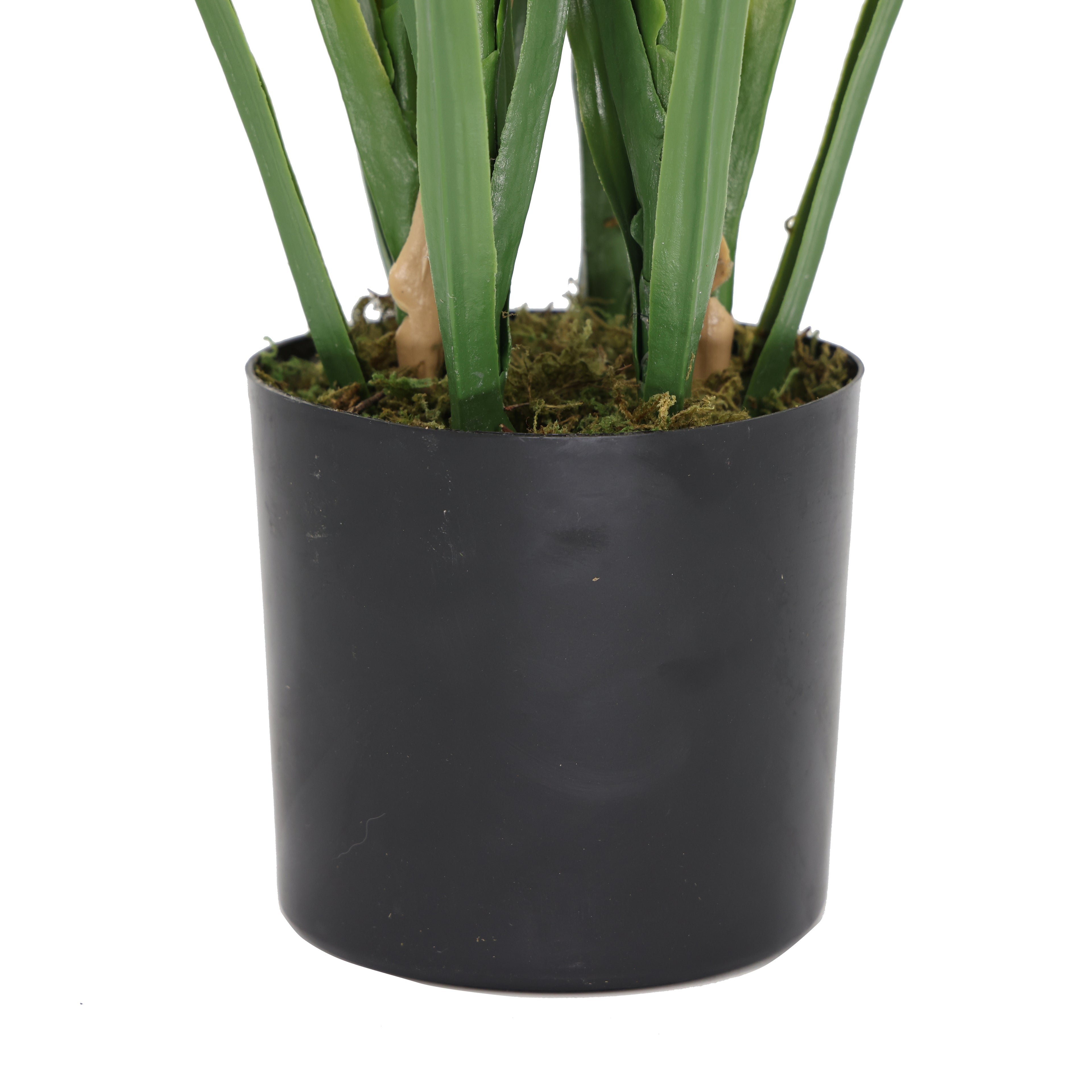 Hierba de caña artificial de lujo de 60 cm. con protección UV en macetero