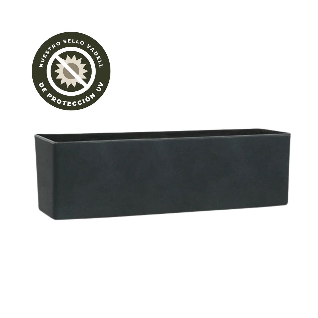Macetero Rectangular S Color Negro
