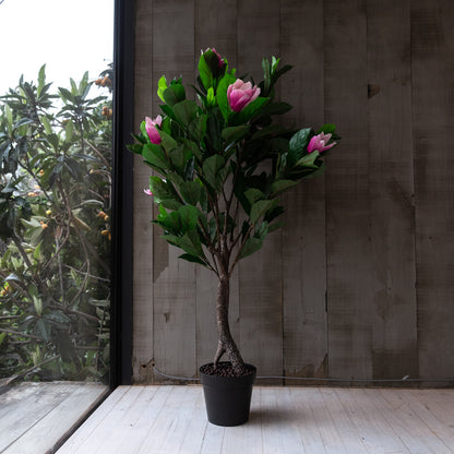 Árbol Artificial de Magnolio rosado de 125 cm