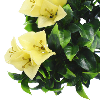 Gardenia amarilla, rama decorativa artificial de 30 cm con protección UV