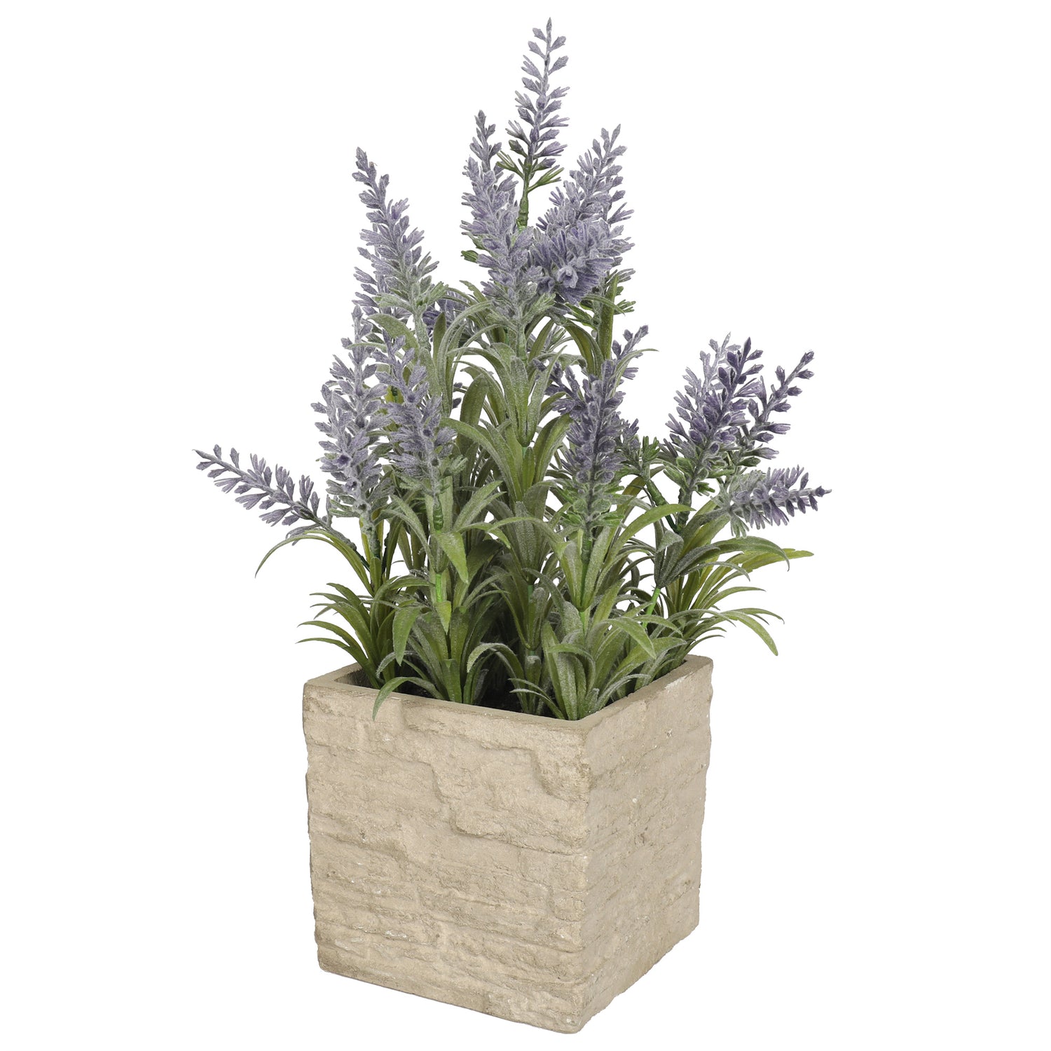 Mini lavanda artificial morada de 36 cm con macetero