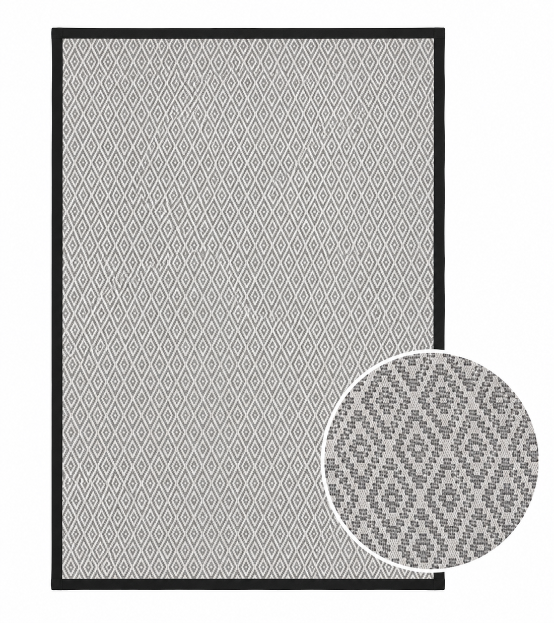 Alfombra Vinilica Trento borde negro