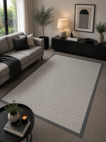 Alfombra Trento Borde Gris