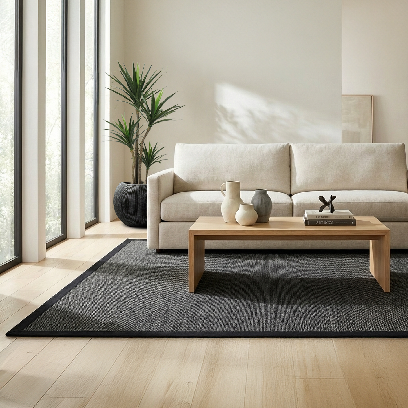 Alfombra Jade Borde Negro