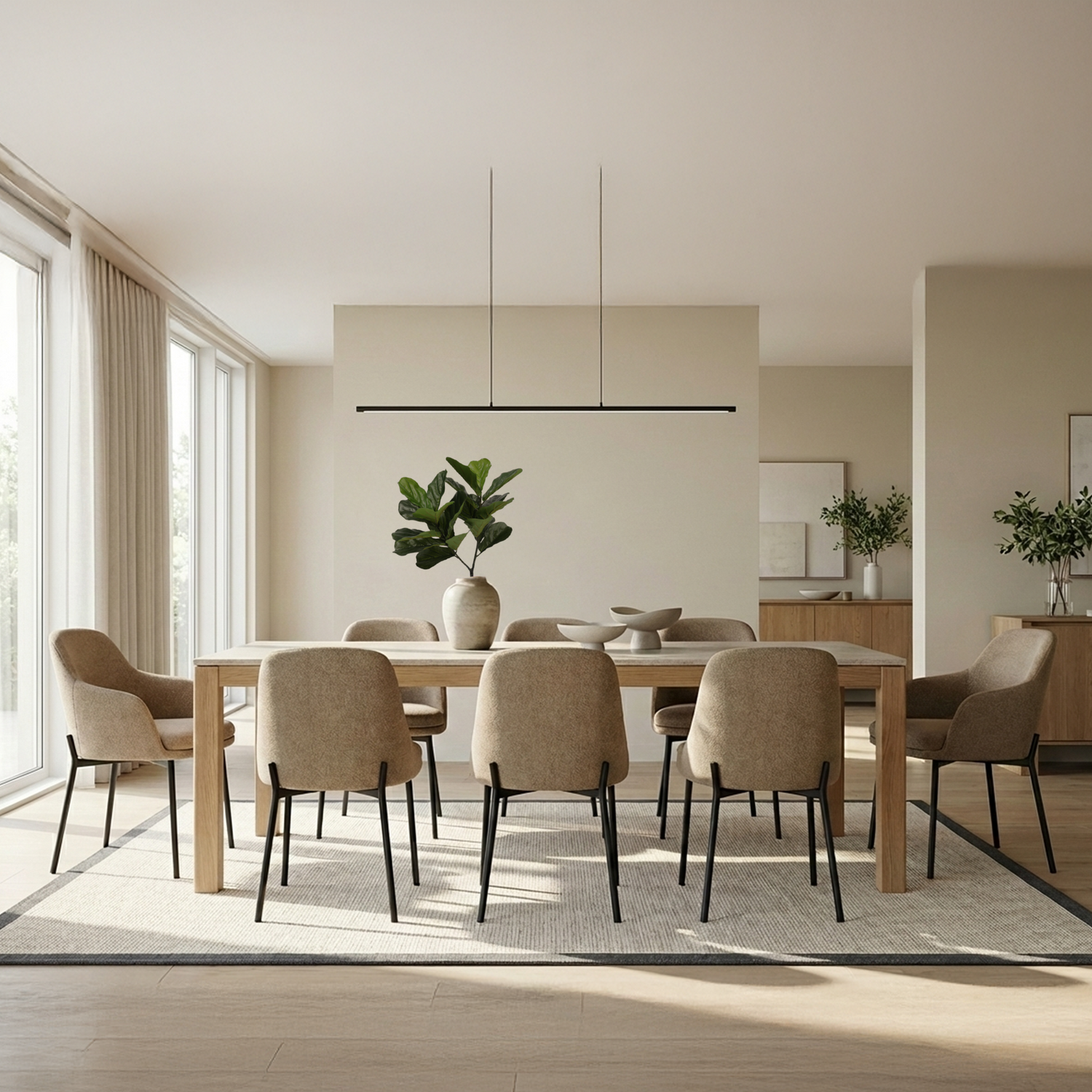 Alfombra Aura de Borde Gris