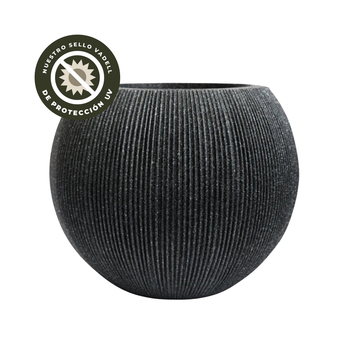 Macetero Redondo L Color Negro