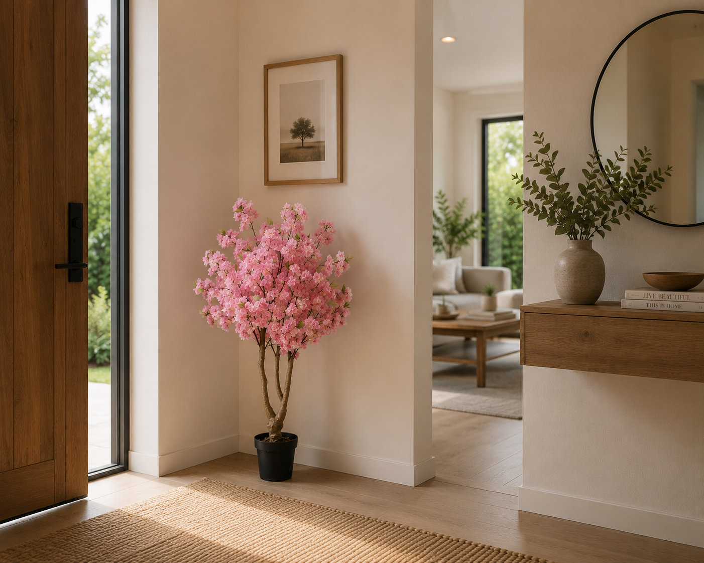 Árbol Artificial de Cerezo en flor rosado de 150 cm
