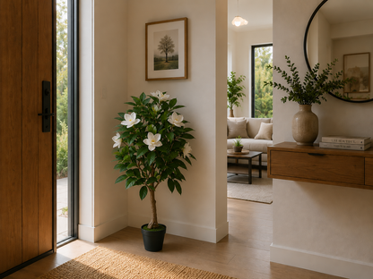 Árbol Artificial de Magnolio blanco de 130 cm