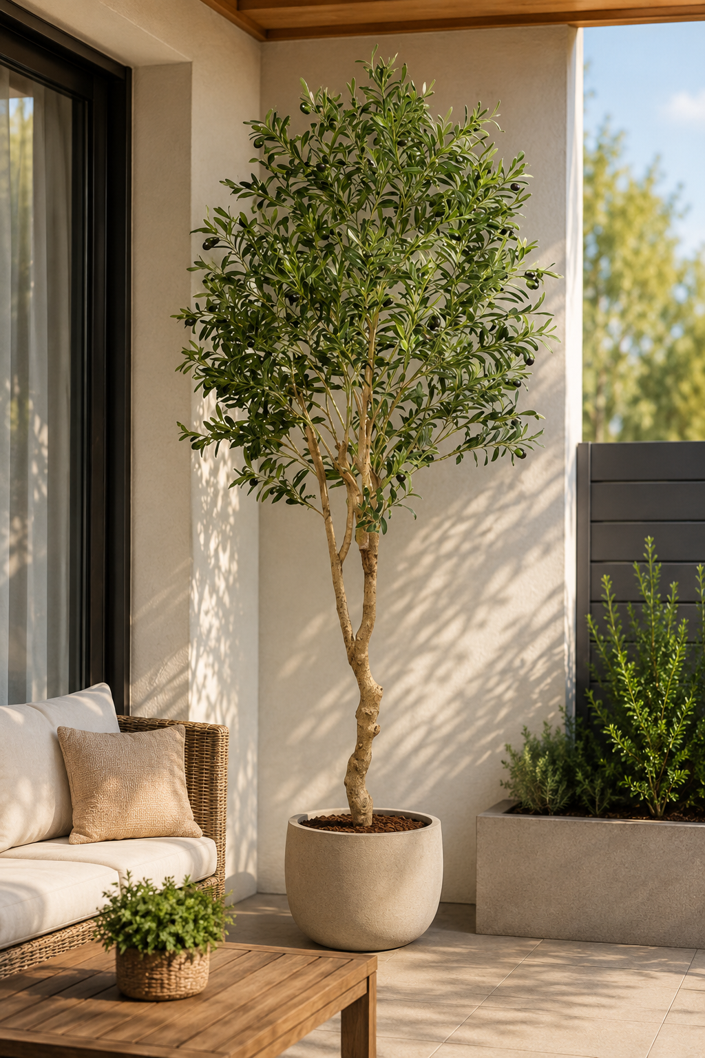 Árbol Artificial de Olivo de 210 cm con protección UV